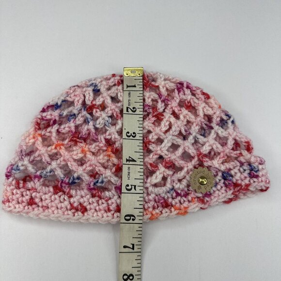 Handmade New Open Weave‎ Fishnet Amigo XL Melange Winter Knit Beanie- M/L - Picture 9 of 10